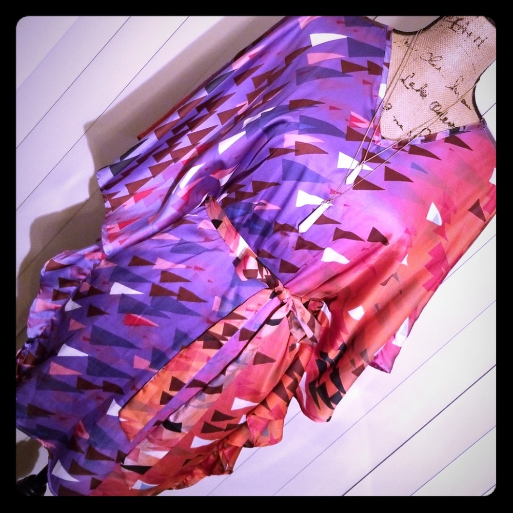 Colorful Satin Tunic